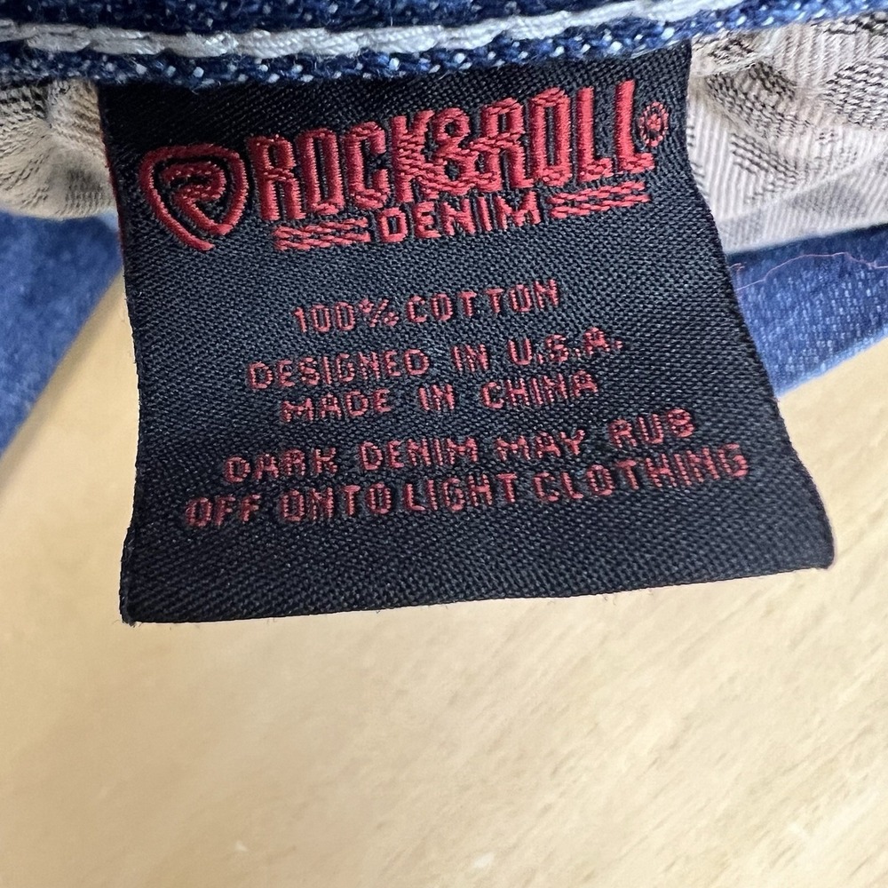 Rock & Roll Double Barrel Jeans Mens 33x30 Relaxed Fit Straight Leg - Picture 11 of 13